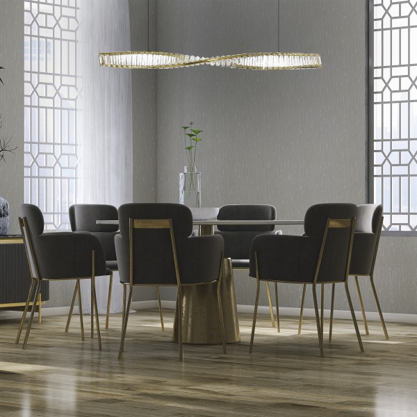 SL6205.123.01 Светильник подвесной ST-Luce Хром/Прозрачный LED 1*25W 4000K ELICA