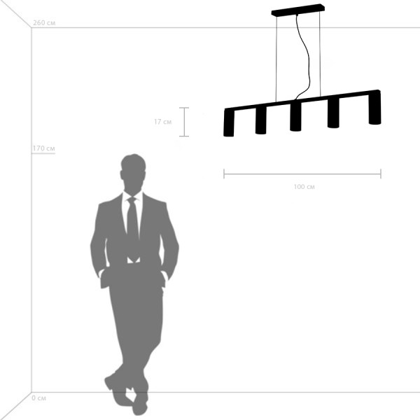 718057 Люстра ROMA 5х28W GU10 (led) ЧЕРНЫЙ
