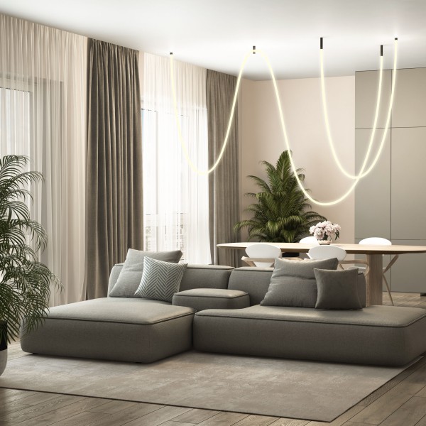 Гибкий неон 336Led 12W IP20 3000K Full light круглый теплый белый, 8 м 24V 12W 336Led 2835 IP20