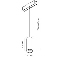 Светильник трековый подвесной BARREL 10W CRD-S-0030-W Cordini
