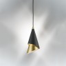 757010 Люстра CONE 1х40W E14 ЧЕРНЫЙ/ЗОЛОТО