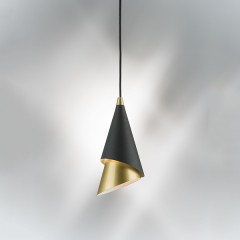 757010 Люстра CONE 1х40W E14 ЧЕРНЫЙ/ЗОЛОТО