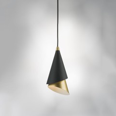 757010 Люстра CONE 1х40W E14 ЧЕРНЫЙ/ЗОЛОТО