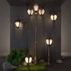 Ландшафтный светильник Andromeda S черное золото IP44 GLYF-8024S черное золото