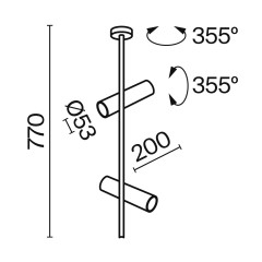 Потолочный светильник Technical C021CL-02W