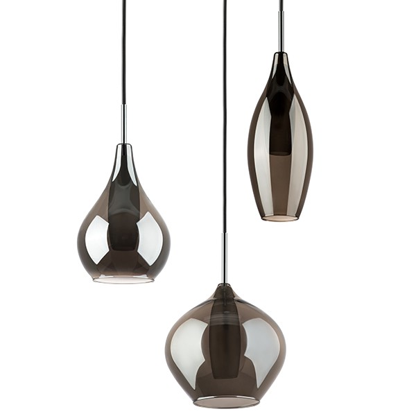 803057 Подвес PENTOLA 3х25W G9 ХРОМ/ДЫМЧАТЫЙ