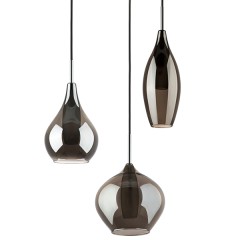 803057 Подвес PENTOLA 3х25W G9 ХРОМ/ДЫМЧАТЫЙ