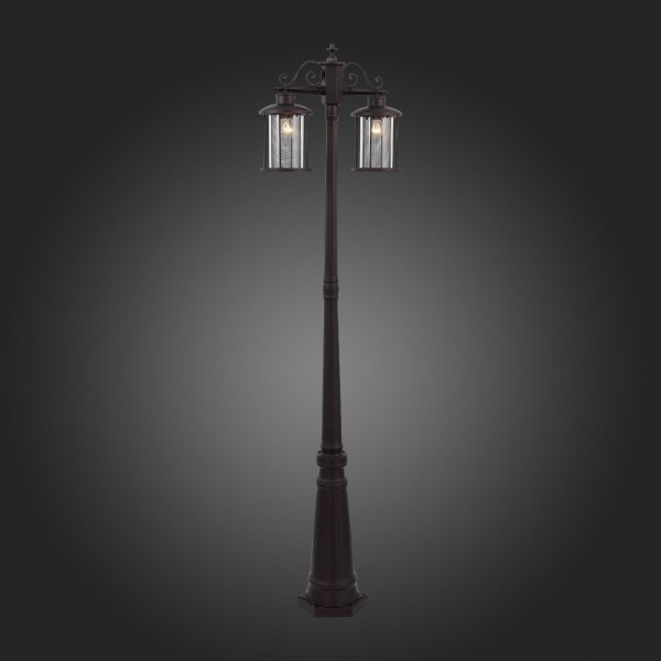 SL080.425.02 Светильник уличный наземный ST-Luce Темный кофе/Прозрачный, Темный кофе E27 2*100W LASTERO