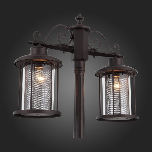 SL080.425.02 Светильник уличный наземный ST-Luce Темный кофе/Прозрачный, Темный кофе E27 2*100W LASTERO