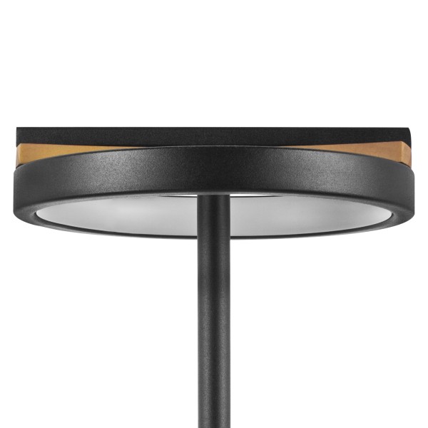 723927 Настольная лампа LODI LED 9W 720LM ЧЕРНЫЙ/ДЕРЕВО 3000K