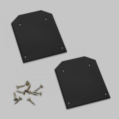 Торцевая заглушка комплект (2шт + 8 винтов) для профиля IL.0050.3300 (S25), Черный IL.0050.3305-BK