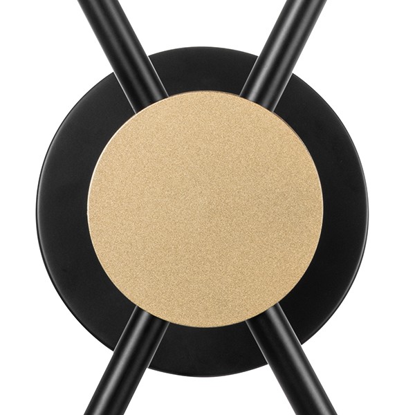 815620 Бра CROCO 2х40W E14 ЧЕРНЫЙ МАТОВЫЙ/ЗОЛОТО