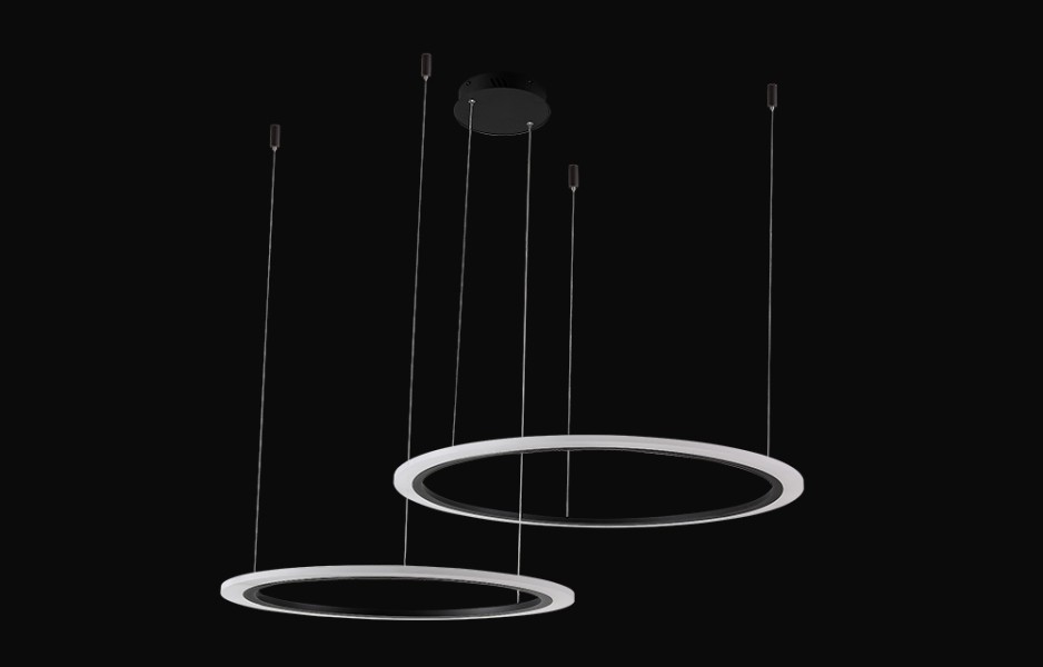 Люстра Crystal Lux MANZANA SP53W LED D600+800 BLACK