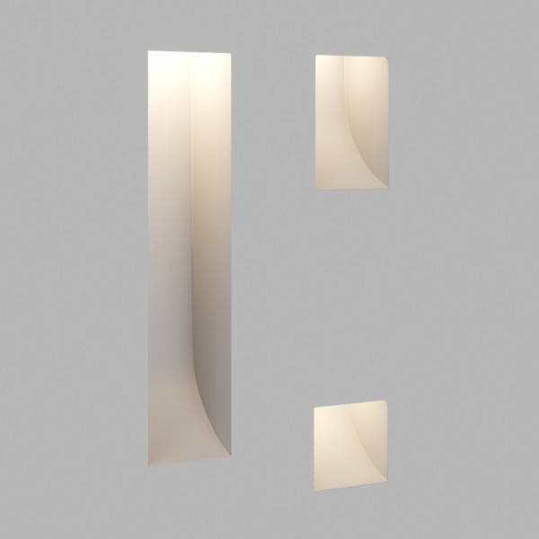 Встраиваемый гипсовый светильник для стен и ступеней Ledron MW6020