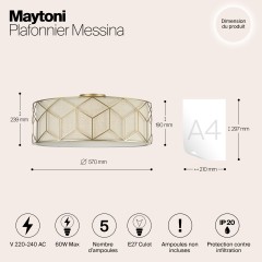 Потолочный светильник Maytoni H223-PL-05-G
