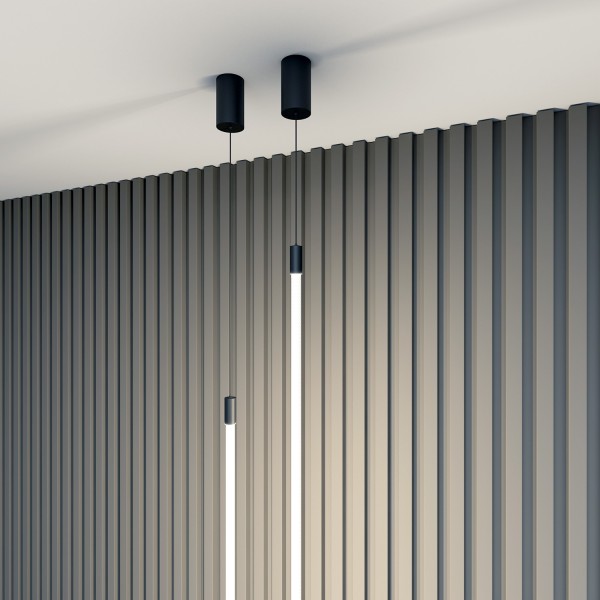 DK7506-BK Подвесной светильник-трос в оплетке FLEX со светодиодом 24V DC 31W 360° 3000К IP20 черный