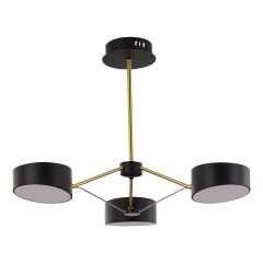 SLE6005-402-03 Светильник потолочный Черный, Золотистый/Черный LED 3*10W VALLE