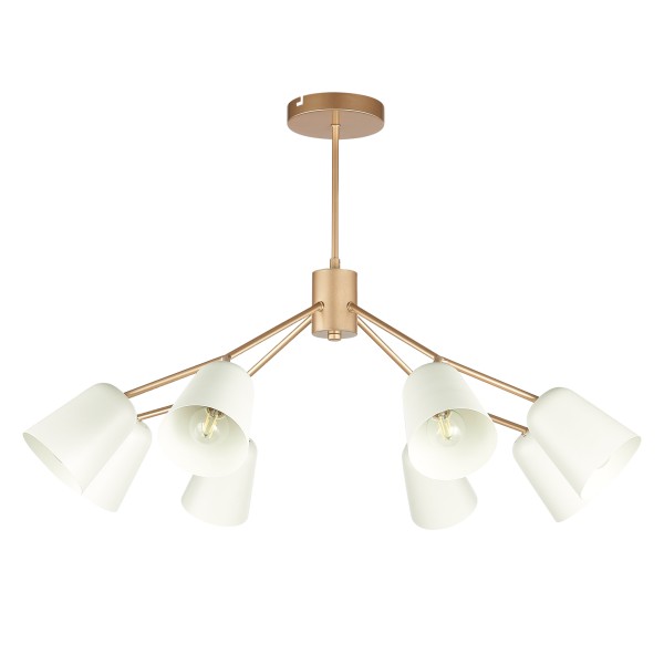 SLE155902-08 Светильник потолочный Золотистый/Белый E14 8*40W MARIO