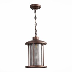 SL080.403.01 Светильник уличный подвесной ST-Luce Темный кофе/Прозрачный, Темный кофе E27 1*60W LASTERO
