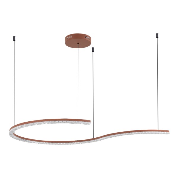 SL1018.603.01 Светильник подвесной ST-Luce терракотовый/прозрачный LED 1*65W 4000K EUCLIDICS