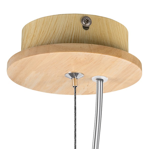 802115 Подвес NUBI LEGNO 1х40W E27 СВЕТЛОЕ ДЕРЕВО/БЕЛЫЙ