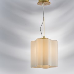 802115 Подвес NUBI LEGNO 1х40W E27 СВЕТЛОЕ ДЕРЕВО/БЕЛЫЙ