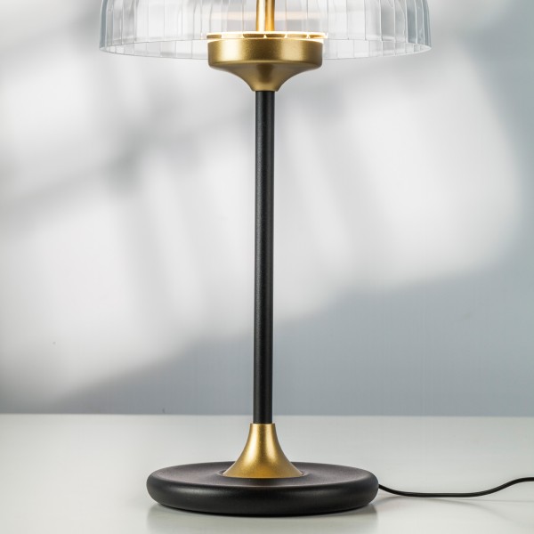 738973 Настольная лампа ACRILE 7W LED 295LM 120G ЗОЛОТО/ЧЕРНЫЙ 3000K