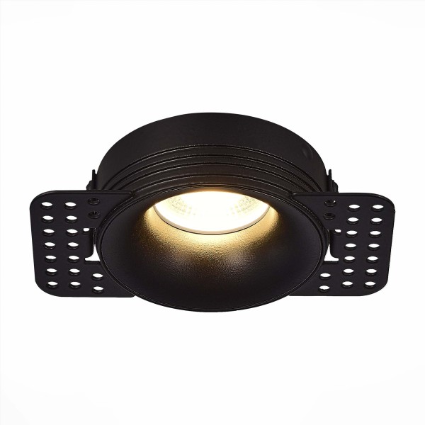 ST218.448.01 Св-к встр. Черный GU10 1*50W IP20 D78xH30 165-265V Без ламп Встраиваемые светильники