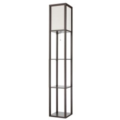 8090/1F COMFI LN25 361 кофейный/белый, дерево/текстиль Торшер Е27 1*60W 220V PRACTIC