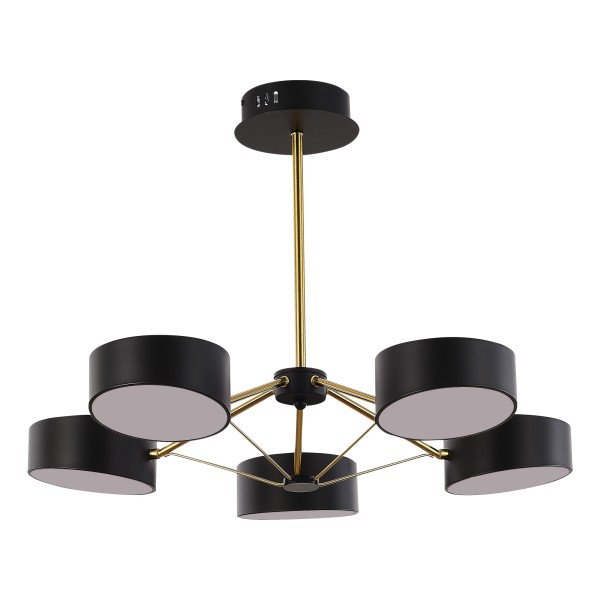 SLE6005-402-05 Светильник потолочный Черный, Золотистый/Черный LED 5*10W VALLE