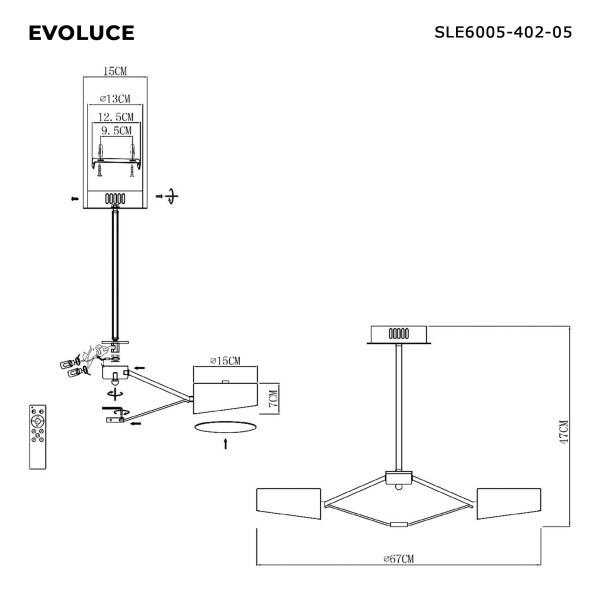 SLE6005-402-05 Светильник потолочный Черный, Золотистый/Черный LED 5*10W VALLE