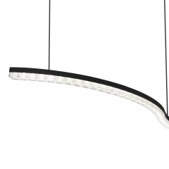 SL1018.403.01 Светильник подвесной ST-Luce черный/прозрачный LED 1*65W 4000K EUCLIDICS