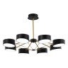 SLE6005-402-08 Светильник потолочный Черный, Золотистый/Черный LED 8*10W VALLE