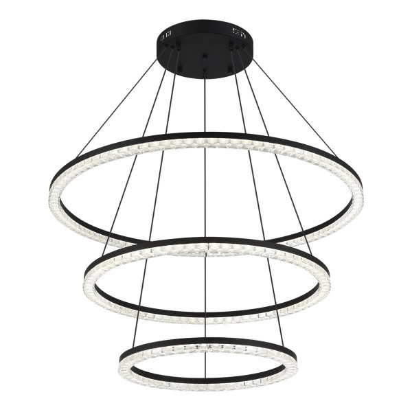 SL1018.403.03 Светильник подвесной ST-Luce черный/прозрачный LED 1*130W 4000K EUCLIDICS