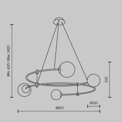 Подвесной светильник Maytoni MOD317PL-04B