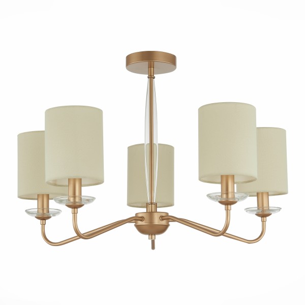 SLE108002-05 Светильник потолочный Золотистый/Бежевый E14 5*40W RITA