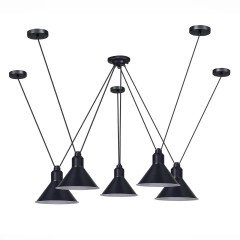 SL1804.403.05 Светильник подвесной ST-Luce Черный/Черный E14 5*60W SVEVO