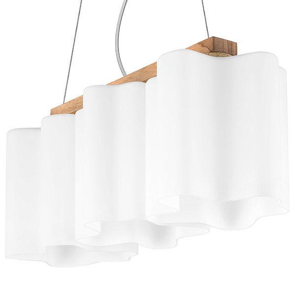 802135 Подвес NUBI LEGNO 3х40W E27 СВЕТЛОЕ ДЕРЕВО/БЕЛЫЙ