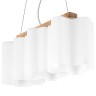802135 Подвес NUBI LEGNO 3х40W E27 СВЕТЛОЕ ДЕРЕВО/БЕЛЫЙ