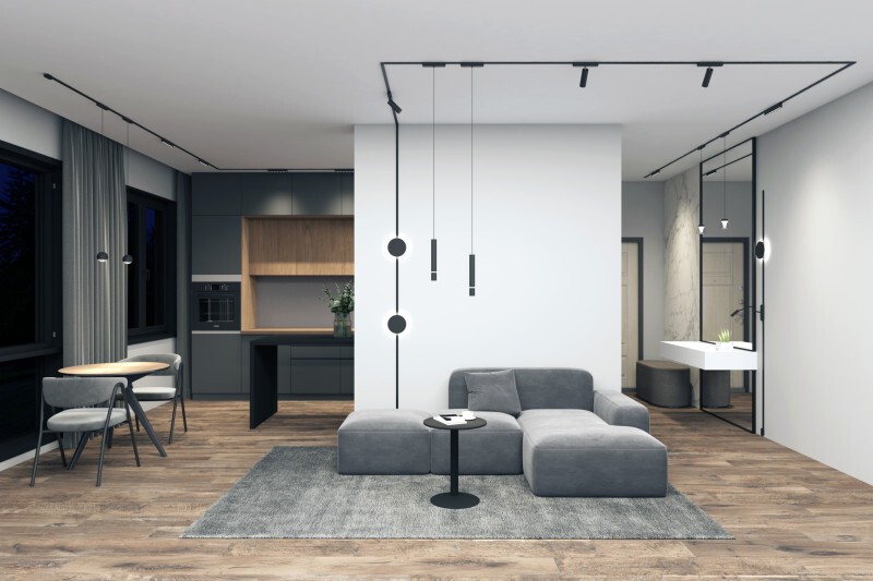 DK5330-BK Светильник для трека Air, серия Linear 4000 со светодиодом, L230*W26*H36мм, 48V DC, 9W, RA?90, 120°, 4000K, IP20, черный, алюминий