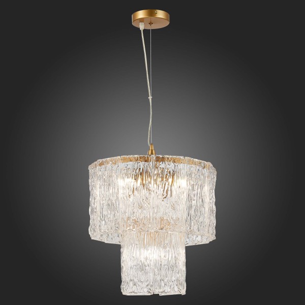 SLE283203-05 Светильник подвесной Золотистый/Прозрачный E27 5*40W RIDA
