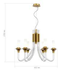 SL1241.203.06 Люстра подвесная ST-Luce Золотистый/Белый E14 6*40W VETRANO