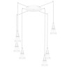 757066 Люстра CONE 6х40W GU10 БЕЛЫЙ МАТОВ/ПРОЗРАЧНО-МАТОВЫЙ