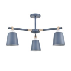 8098/3C MODERNI LN25 271 синий/синий металл, дерево/металл Люстра потолочная Е27 3*60W 220V ROSALINA