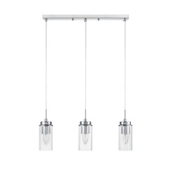 8102/3A COMFI LN25 326 хром/прозрачный металл/металл Подвес Е14 3*40W 220V ISHA