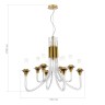 SL1241.203.08 Люстра подвесная ST-Luce Золотистый/Белый E14 8*40W VETRANO