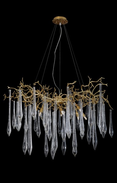 Люстра Crystal Lux REINA SP8 D1000 GOLD PEARL