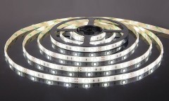 Светодиодная лента 12 В 7,2 Вт/м 30 Led/м 5050 IP65, холодный белый 6500К, 5 м Лента светодиодная 12V 7,2W 30Led 5050 IP65 холодный белый, 5м