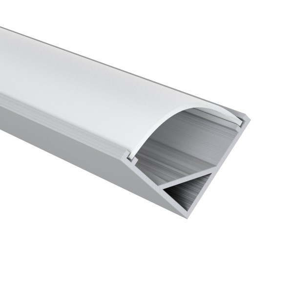 409629 Профиль PROFILED с полукругл. рассеив-м д/светодиод. лент, материал: алюм., 1шт=2м