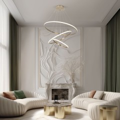 Подвесной светодиодный светильник с пультом управления 90264/3 латунь